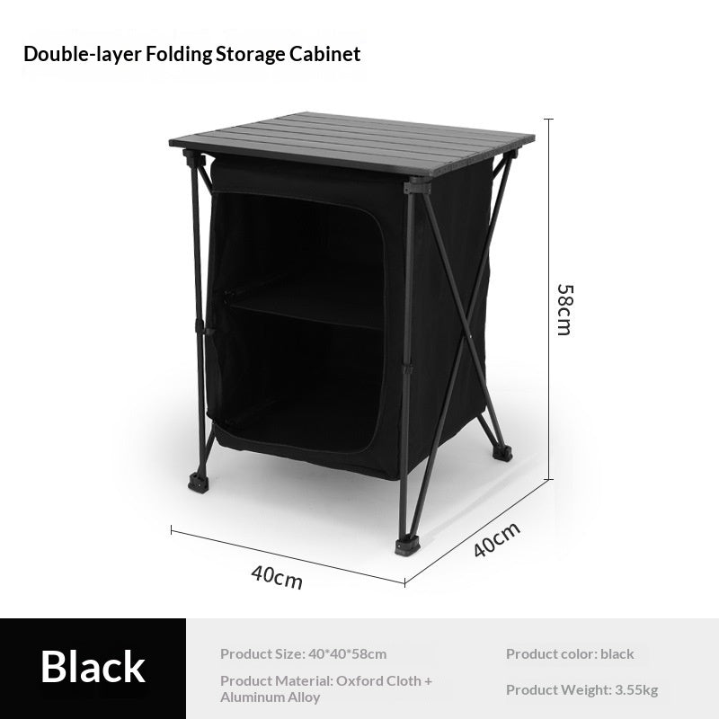 Faltbarer Outdoor Campingschrank mit Tisch
