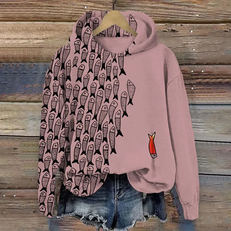 Damen Langarm-Top mit Blumenmuster