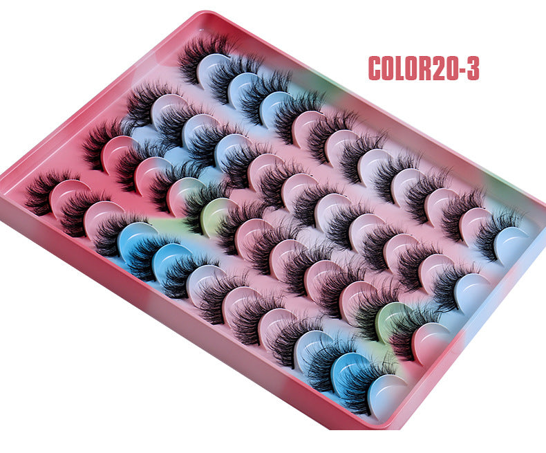 Handgemachte Nerzimitat-Wimpern (20 Paar)