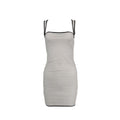 Elegantes Color-Block Minikleid mit eckigem Ausschnitt