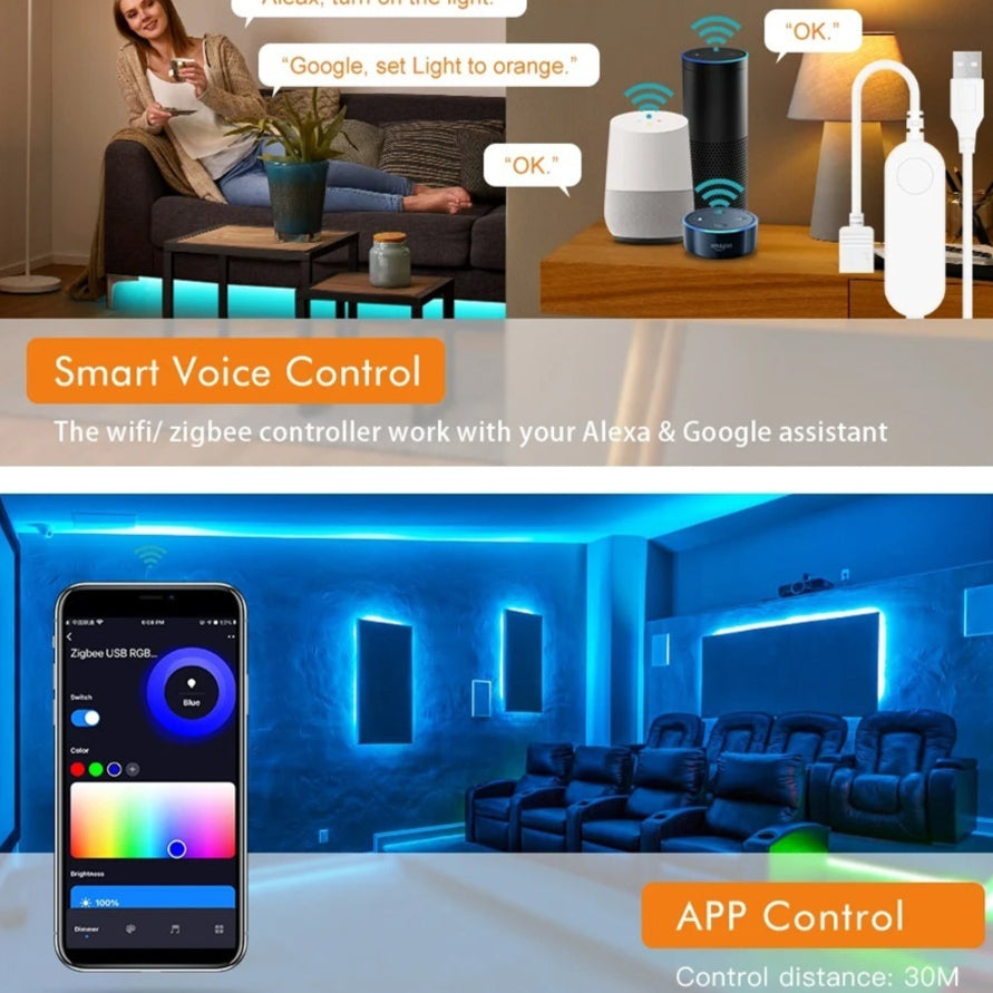 RGB Smart LED Streifen 30 Stück – Bild 2 | LuxeStyle
