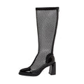 Schwarze High-Heel-Boots mit Rückenschnalle – Bild 6 | LuxeStyle