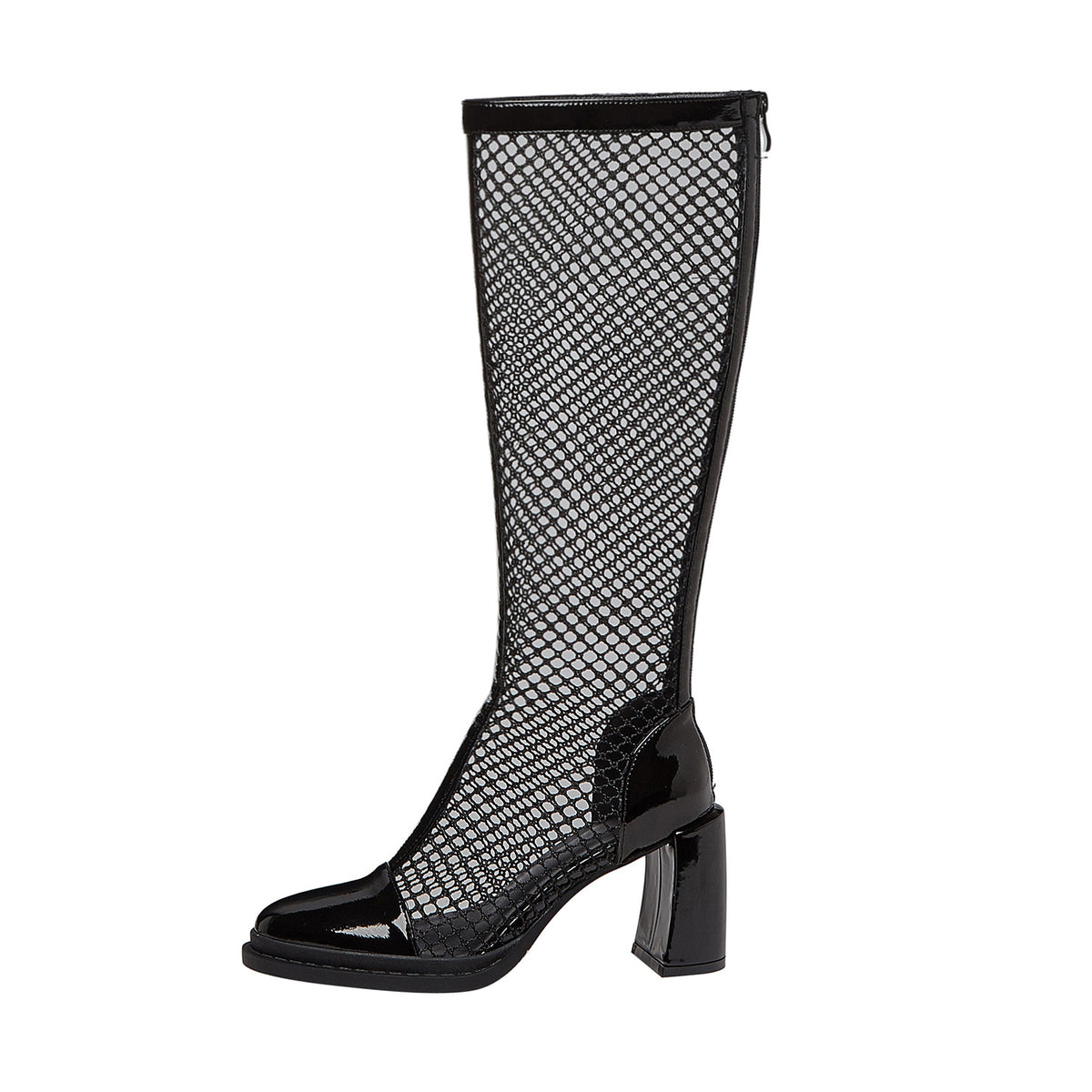 Schwarze High-Heel-Boots mit Rückenschnalle – Bild 6 | LuxeStyle