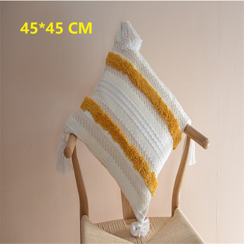 Chenille Kissen mit Quasten – Bild 3 | LuxeStyle