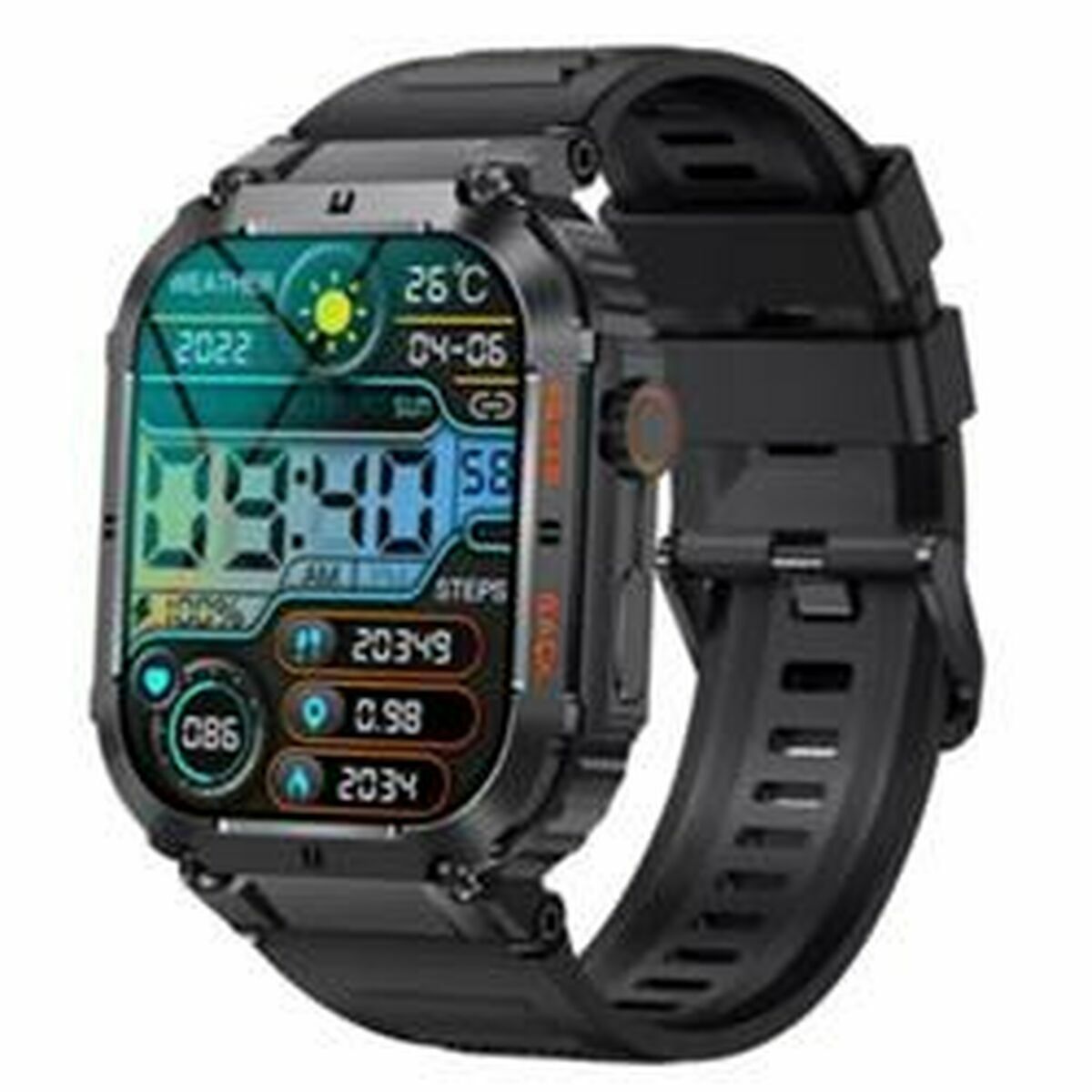 Schwarze Smartwatch – Stilvoll & funktional im Alltag.
