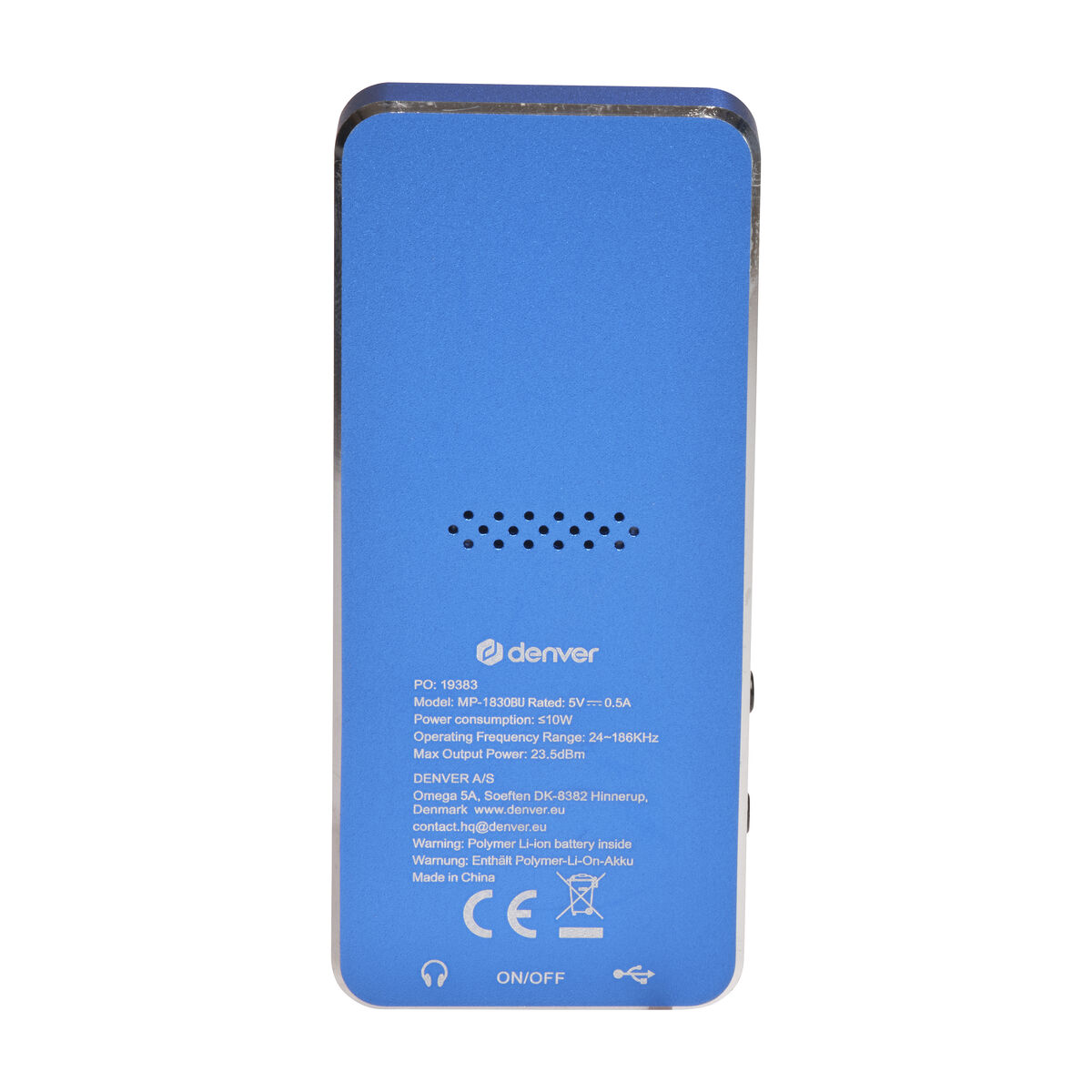 MP4 Player Denver Electronics MP-1830BU 1,8" Bluetooth Blau