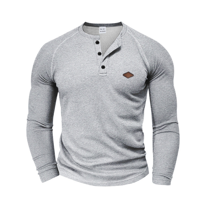 Herren Langarm Henley Shirt, schnelltrocknend – Bild 3 | LuxeStyle