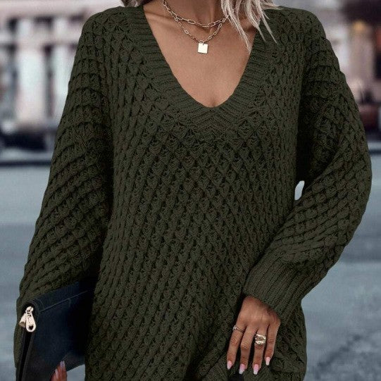 Legerer Pullover mit extra-langen Ärmeln – Ansicht 3