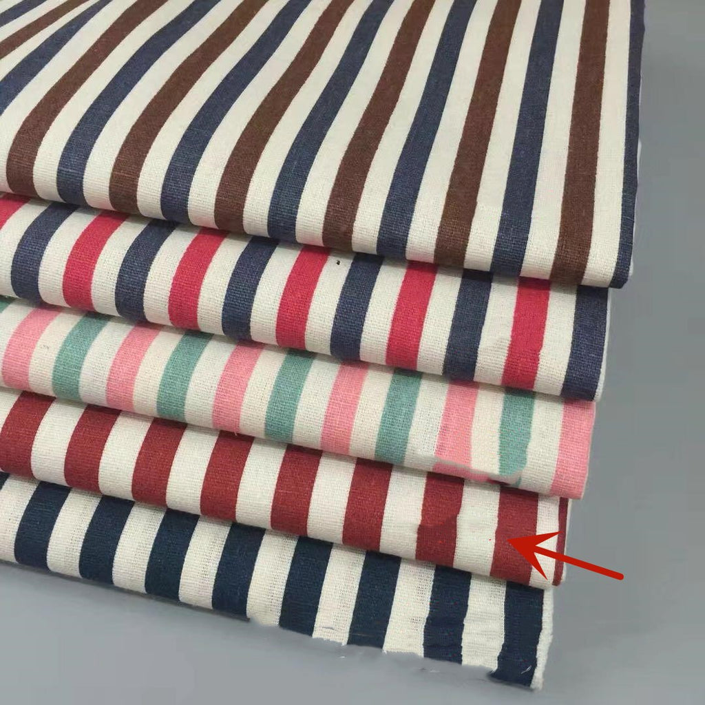 Leinen-Baumwollstoff mit Farbstreifen – Bild 7 | LuxeStyle