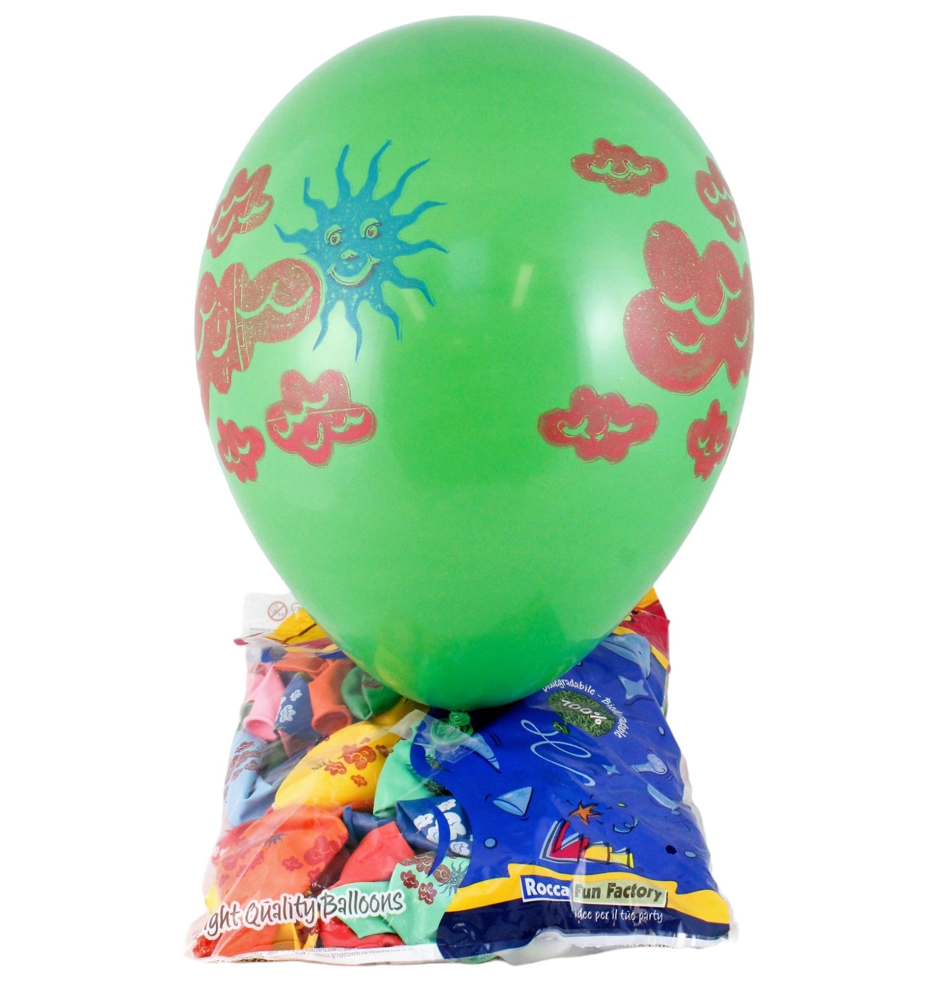 Luftballons Sonne und Wolken