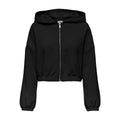Jacke Only Onlscarlett Ls Elastic Zip Hood Swt Noos Schwarz