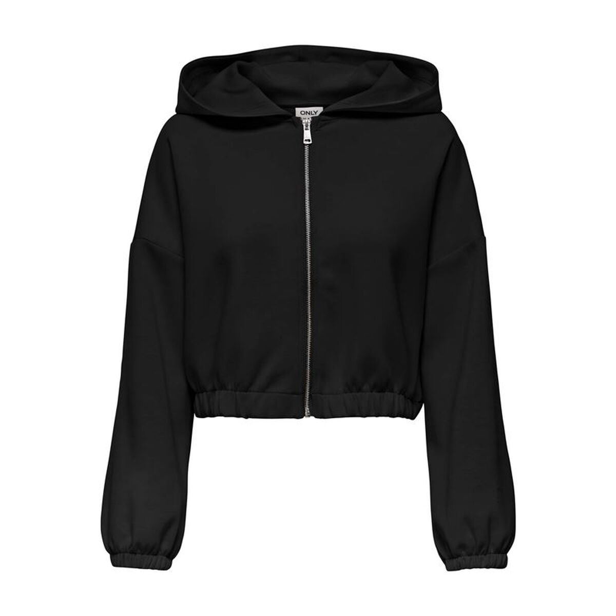 Jacke Only Onlscarlett Ls Elastic Zip Hood Swt Noos Schwarz