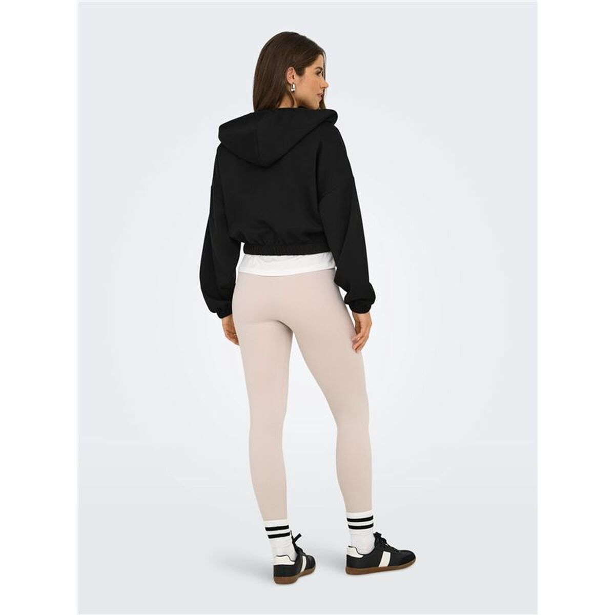 Jacke Only Onlscarlett Ls Elastic Zip Hood Swt Noos Schwarz
