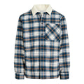Herren Langarm-Hemd Jack & Jones Jjzac Teddy Overshirt Ls Dunkelblau