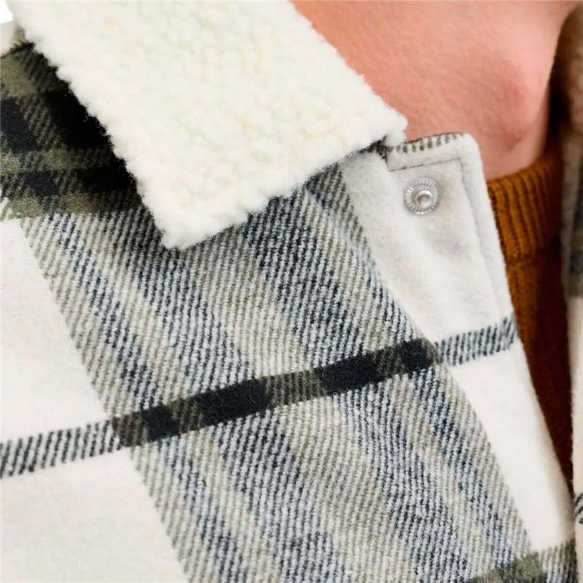 Herren Langarm-Hemd Jack & Jones Jjzac Teddy Overshirt Ls Olive