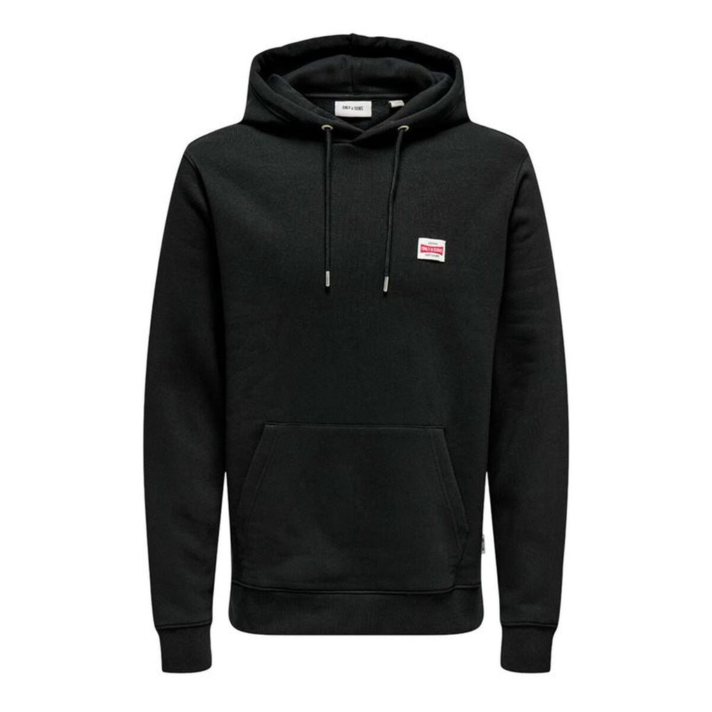 Herren Sweater mit Kapuze Only & Sons Onsdawson Reg Hoodie Vd Schwarz