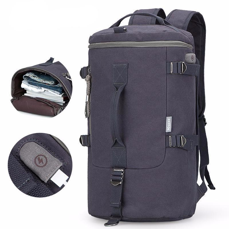 Rucksack für 15" Laptop – Canvas, Farben: Kaffee, Schwarz, Blau | LuxeStyle