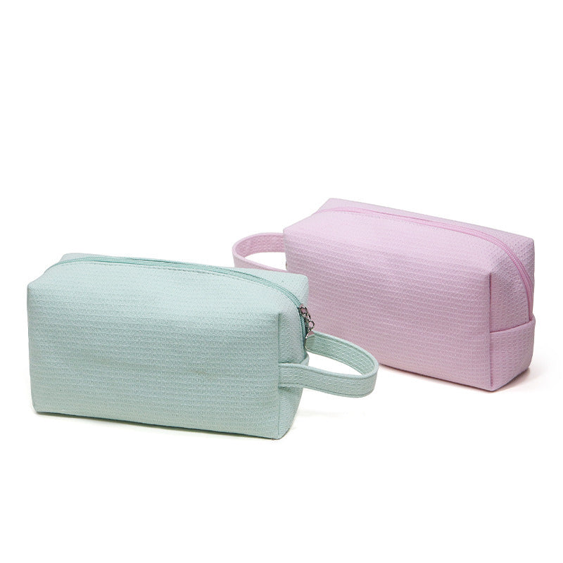 Make-up Tasche aus Baumwoll-Waffelstoff – Bild 3 | LuxeStyle