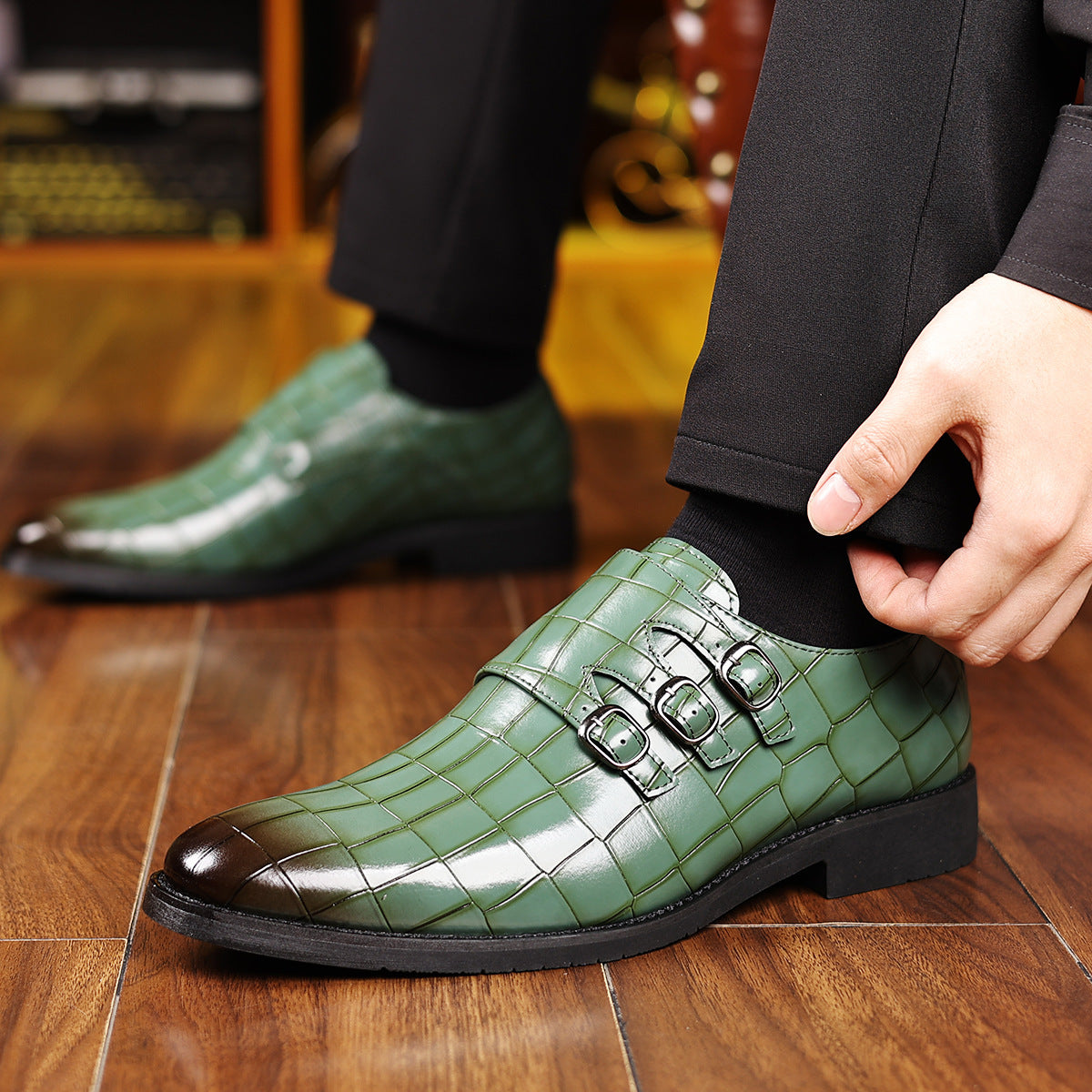 Herren Business-Schuhe mit Schnallen