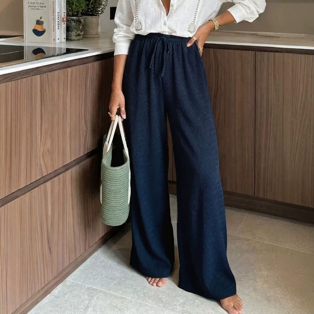 Corduroy Loose-Fit Hose mit elastischem Bund
