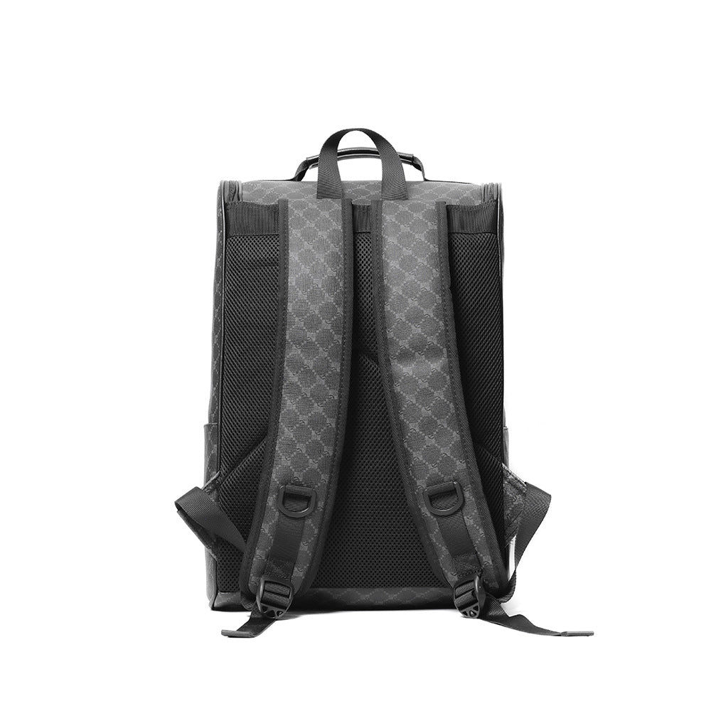 Grosses Casual-Rucksack mit PU-Leder und Buchstaben-Print – Bild 7 | LuxeStyle