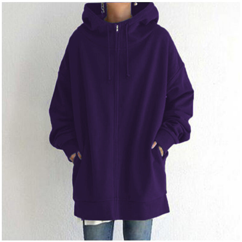 Trendiger Urbaner Langarm-Hoodie mit Fleecefutter