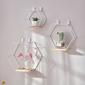 Hexagon Wandregal-Set aus Schmiedeeisen – Bild 5 | LuxeStyle