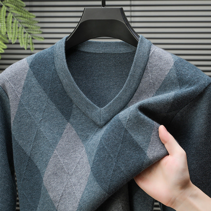 V-Neck Strickpullover für Herren