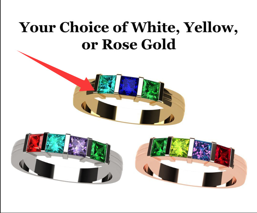 Eleganter Valentinstag-Ring im Quadrat-Design