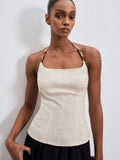 Damen Slim-fit Top mit eckigem Ausschnitt – Bild 1 | LuxeStyle