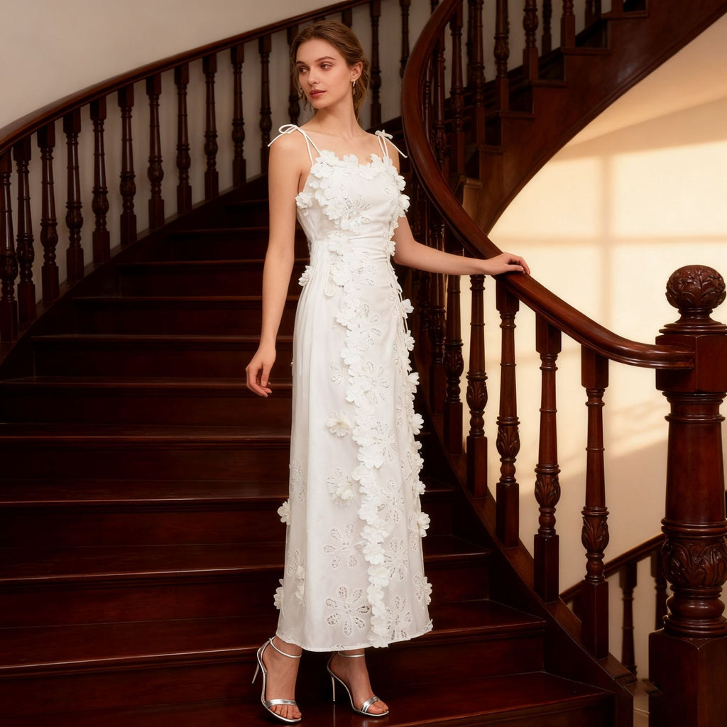 Floral-Asymmetrie-Robe – Bild 5 | LuxeStyle