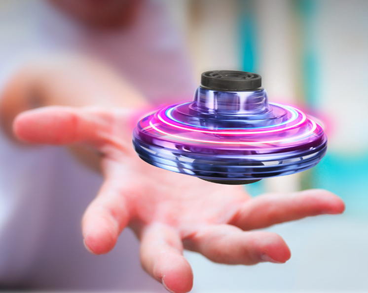 Mini-Finger-Gyro LED-UFO Fliegendes Hubschrauberspielzeug für Kinder