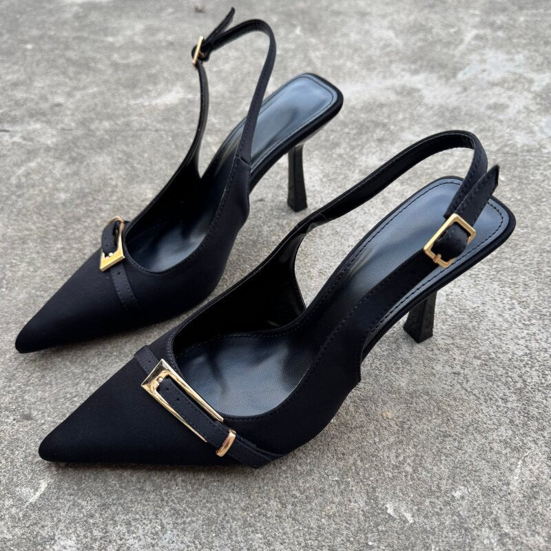 Elegante Wildleder-Sandalen mit Stiletto-Absatz