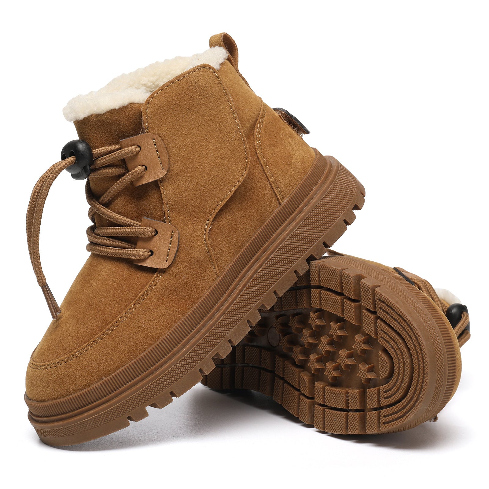 Kinder-Schuhe aus Baumwolle mit Fleecefutter – rutschfeste Outdoor-Sch