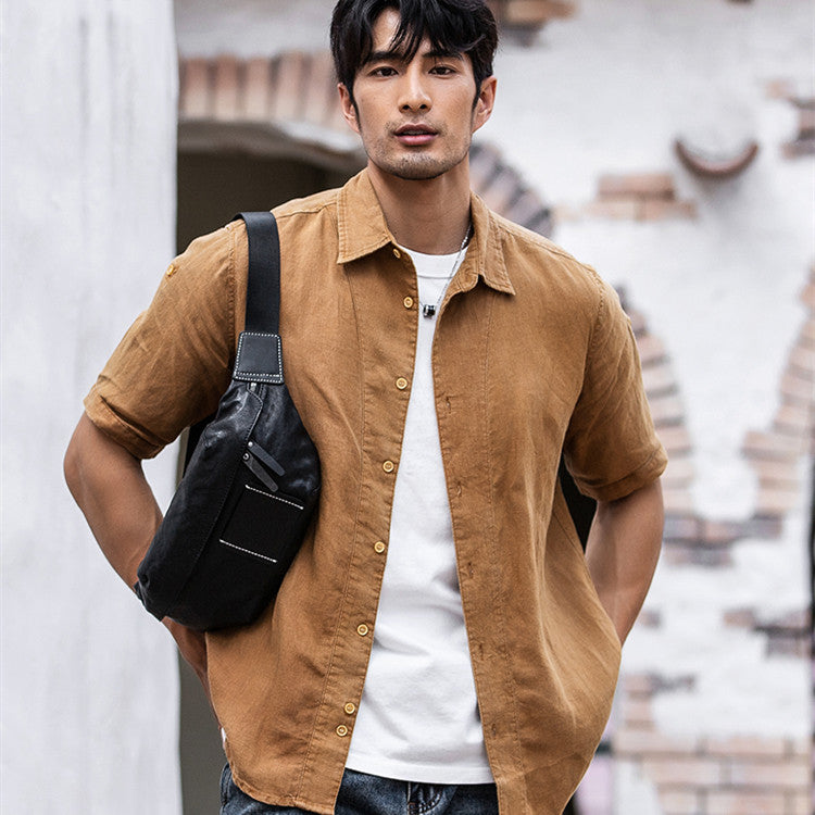 Leder Crossbody Bag für Herren – Bild 2 | LuxeStyle