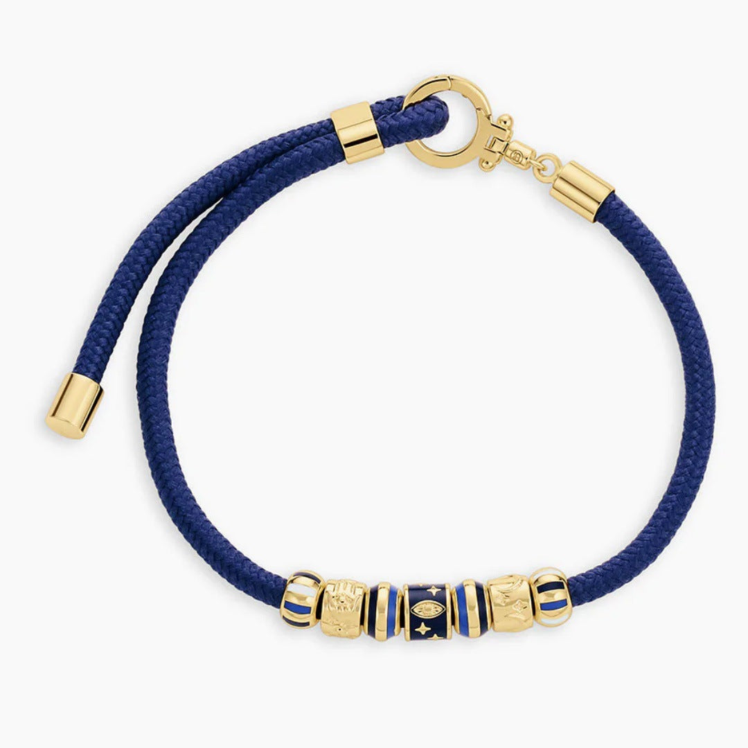 Personalisiertes Armband mit Sternen und Kordel