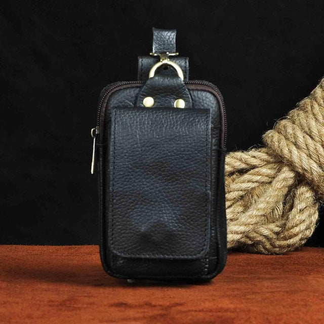Kleine Gürteltasche aus Leder – Bild 8 | LuxeStyle