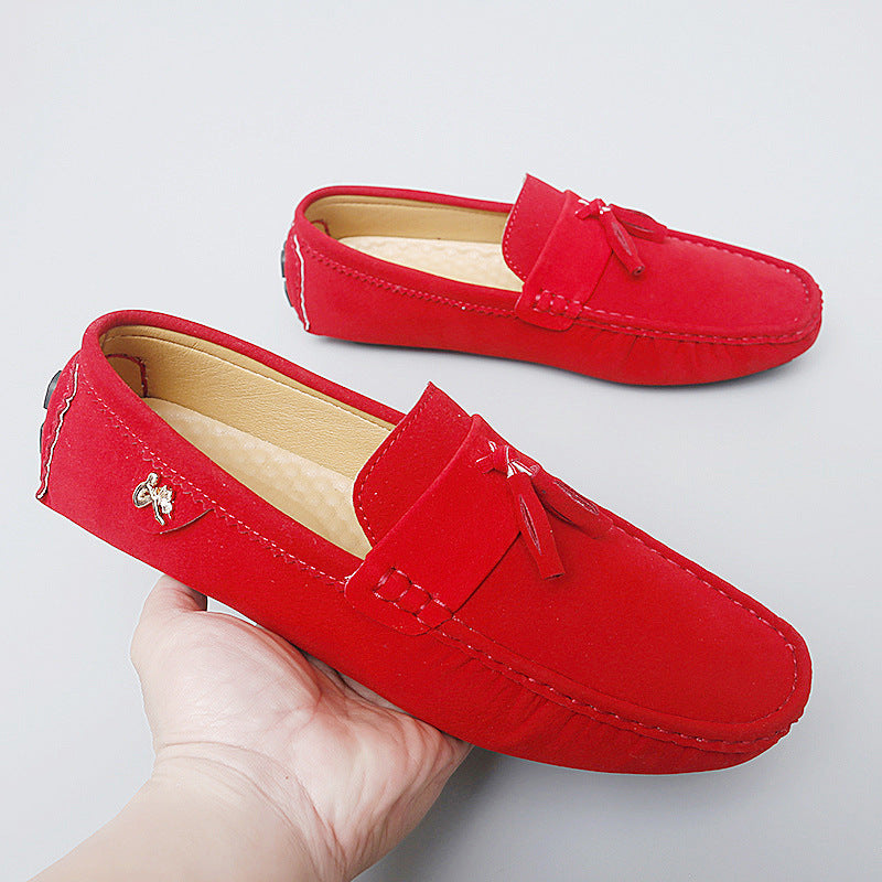 Schwarzer Lederschuh mit flachem Absatz – Bild 6 | LuxeStyle