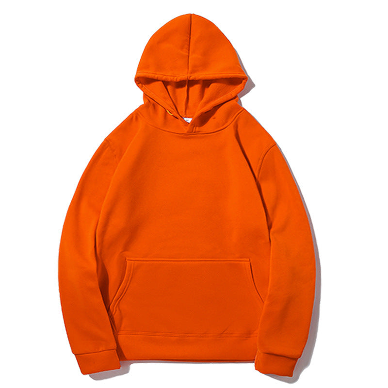 Unisex Hoodie Pullover – Kurzarm, einfarbig – Ansicht 3