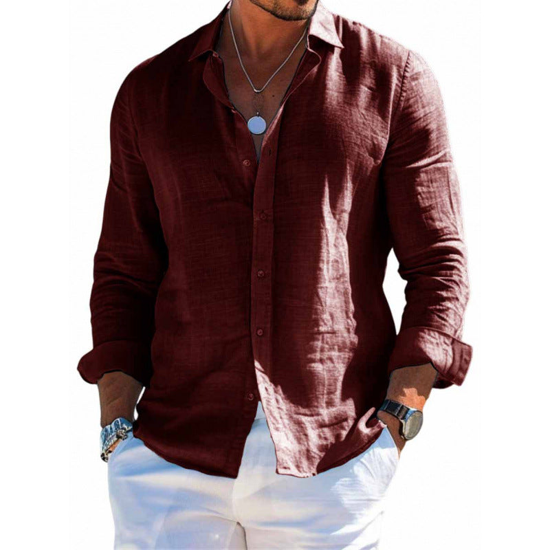 Langarm-Herren-Shirt mit lockerer Passform – Bild 12 | LuxeStyle