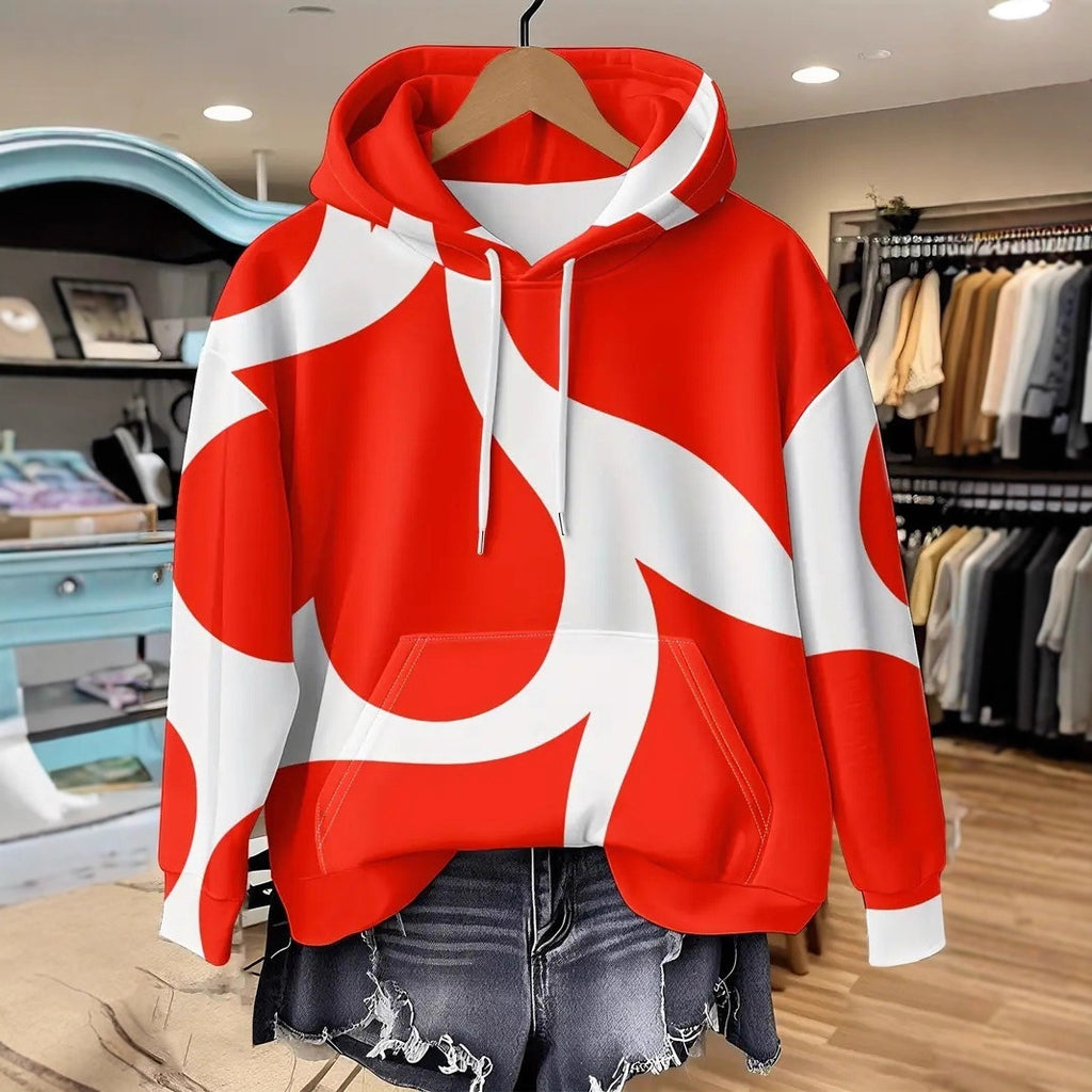 Kapuzenpullover mit 3D-Print für Damen