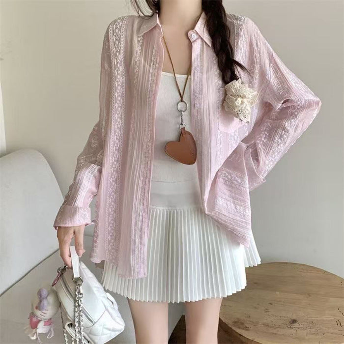 Locker sitzende Langarm-Strickjacke für Damen – Bild 8 | LuxeStyle