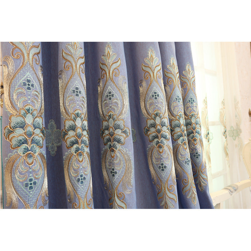 Stickierter Vorhangstoff – Baumwolle, Polyester, Samt – Bild 2 | LuxeStyle