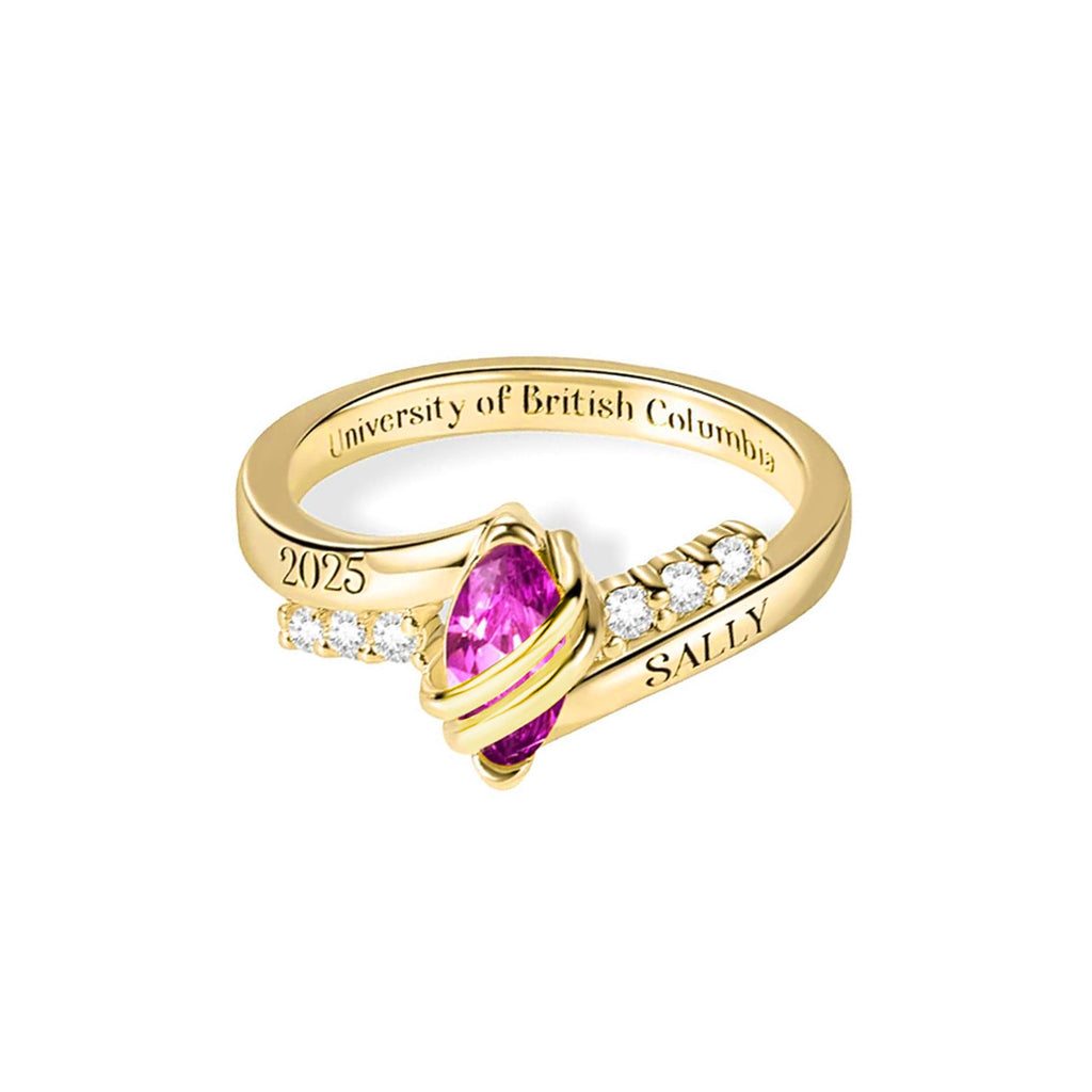 Personalisierter Damen Geburtssteinring – Bild 8 | LuxeStyle