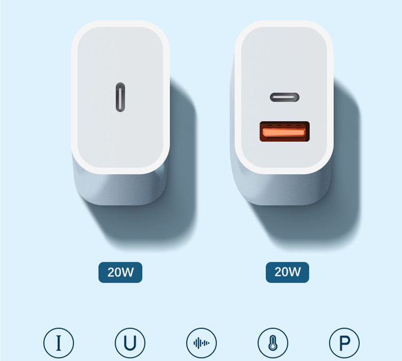 Dual-Port USB-C Schnellladeadapter 20W