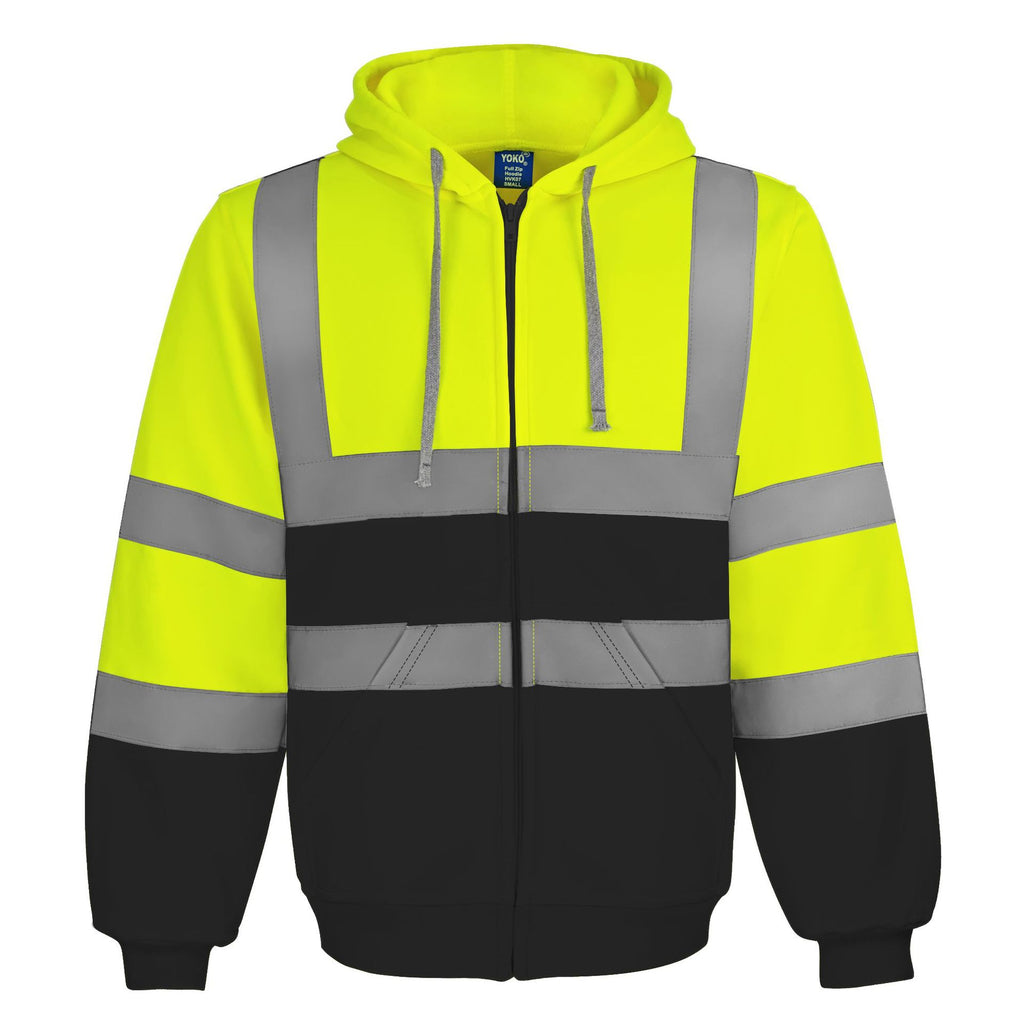 Reflektierendes Kapuzen-Sweatshirt mit Reissverschluss