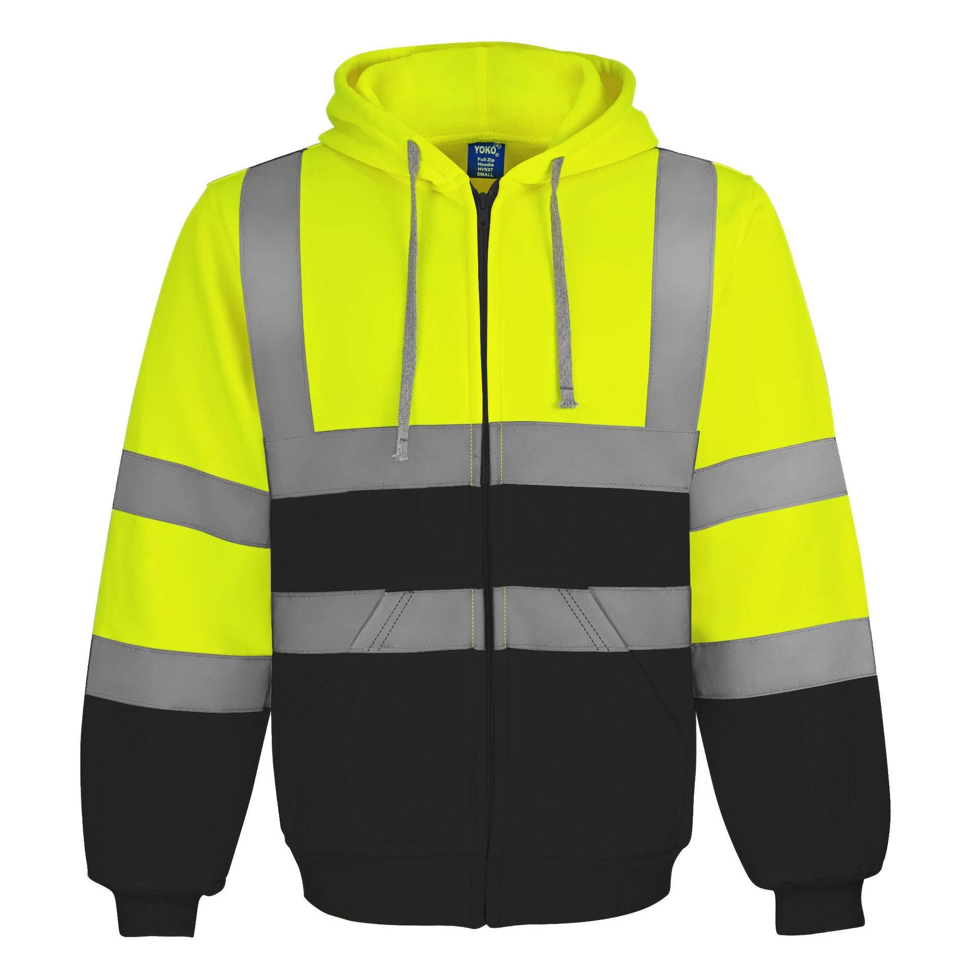Reflektierendes Kapuzen-Sweatshirt mit Reissverschluss