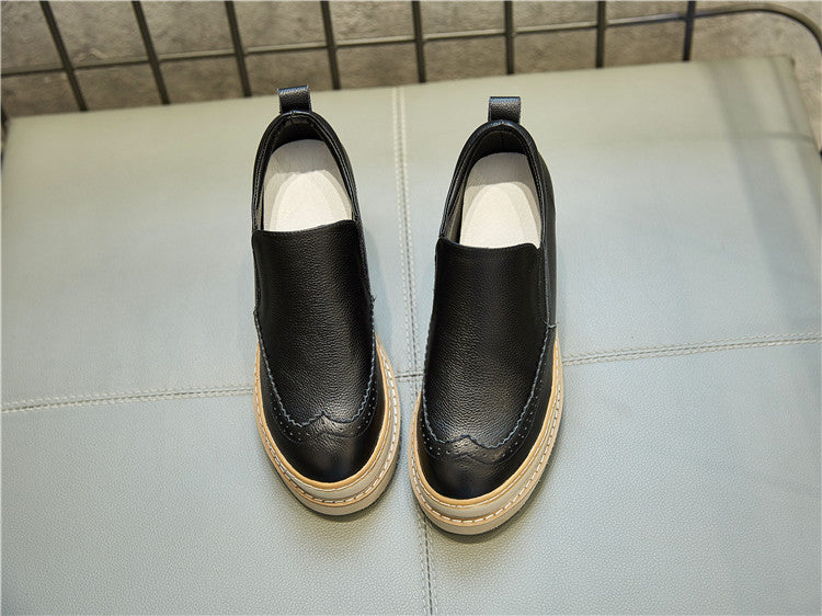 Plateau Sneaker aus Leder
