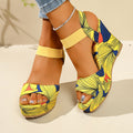 Keile Sandalen mit Riemen und Plateau
