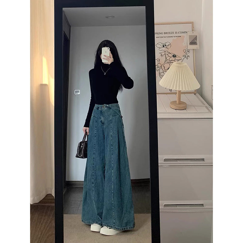 Weit geschnittene High-Waist Jeans